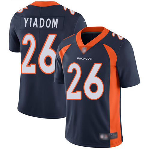 Men Denver Broncos 26 Isaac Yiadom Navy Blue Alternate Vapor Untouchable Limited Player Football NFL Jersey